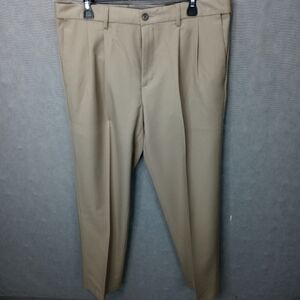 Amazon Essentials men's khaki pleat front polyeste